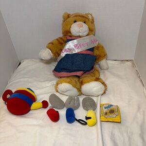 Build A Bear Workshop Orange Tabby Cat Plush w/Mothers Day Special Edition RARE